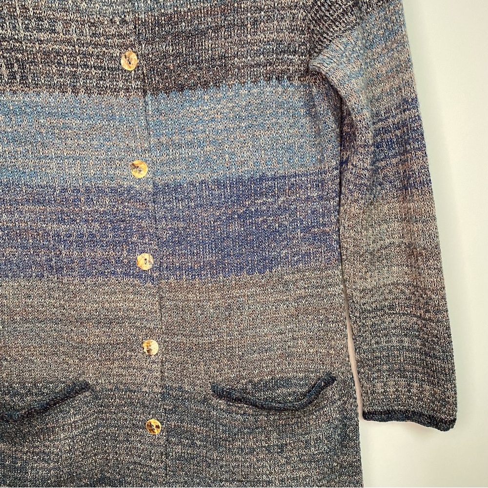 Peruvian Connection Button Front Duster Cardigan … - image 7